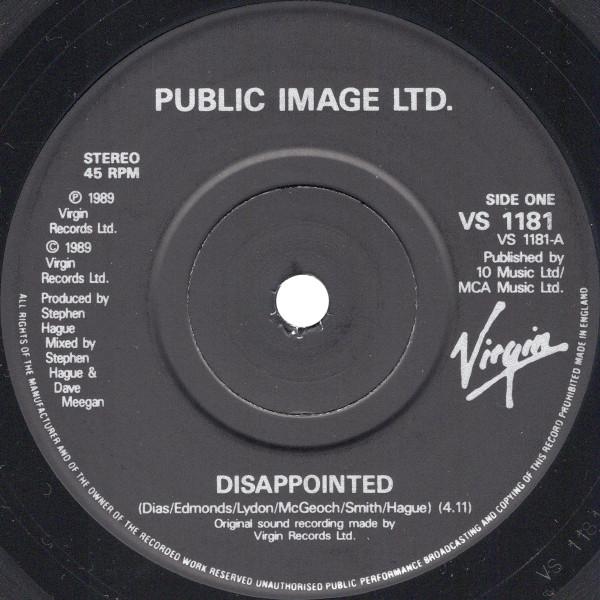 Public Image Limited - Disappointed - 7 Inch