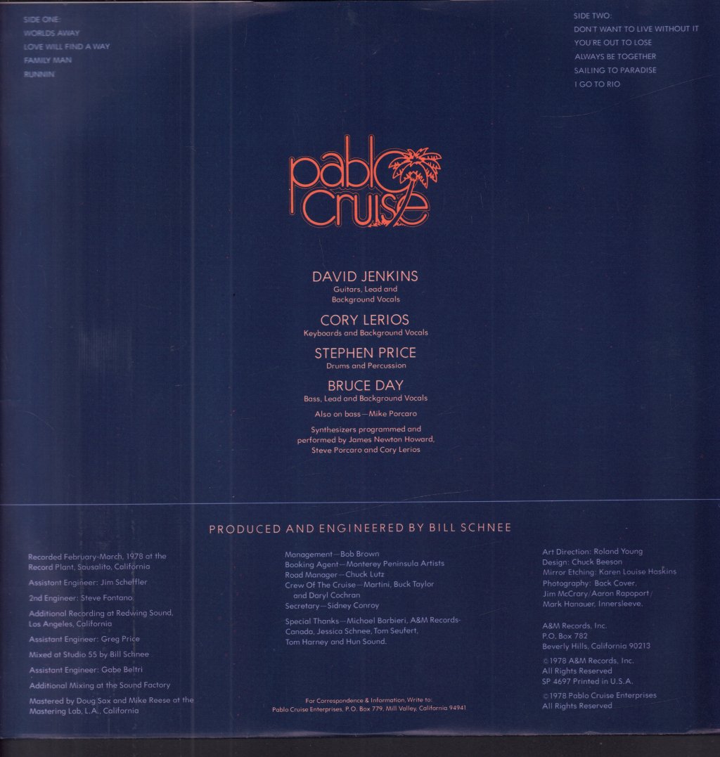 Pablo Cruise - Worlds Away - Lp