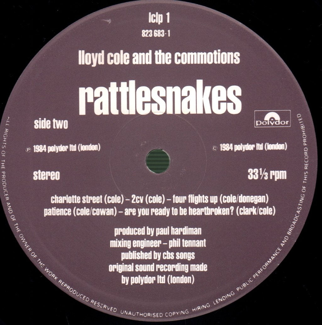 Lloyd Cole And The Commotions - Rattlesnakes - Lp