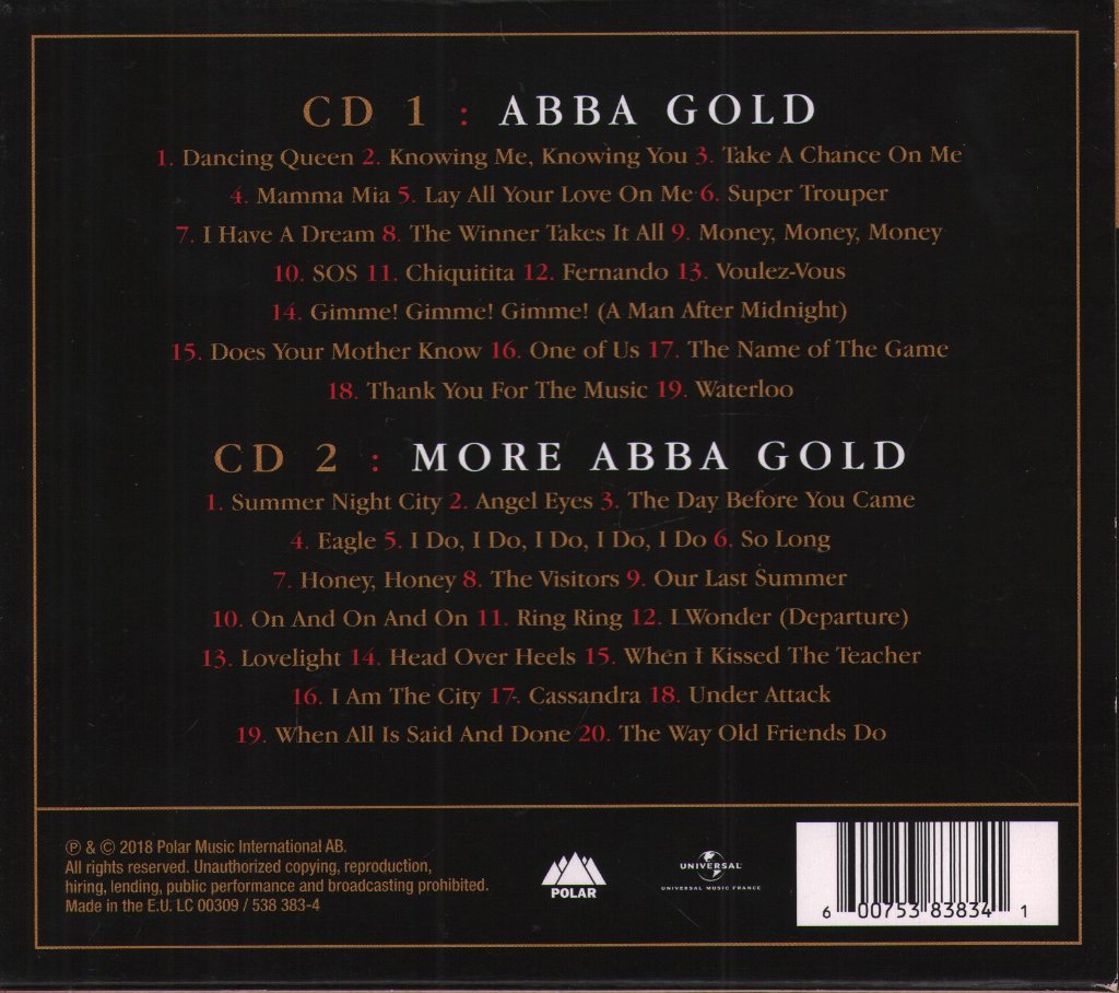 ABBA - ABBA Gold + More ABBA Gold - Double Cd