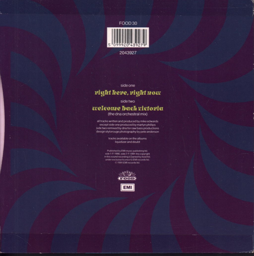 Jesus Jones - Right Here Right Now - 7 Inch