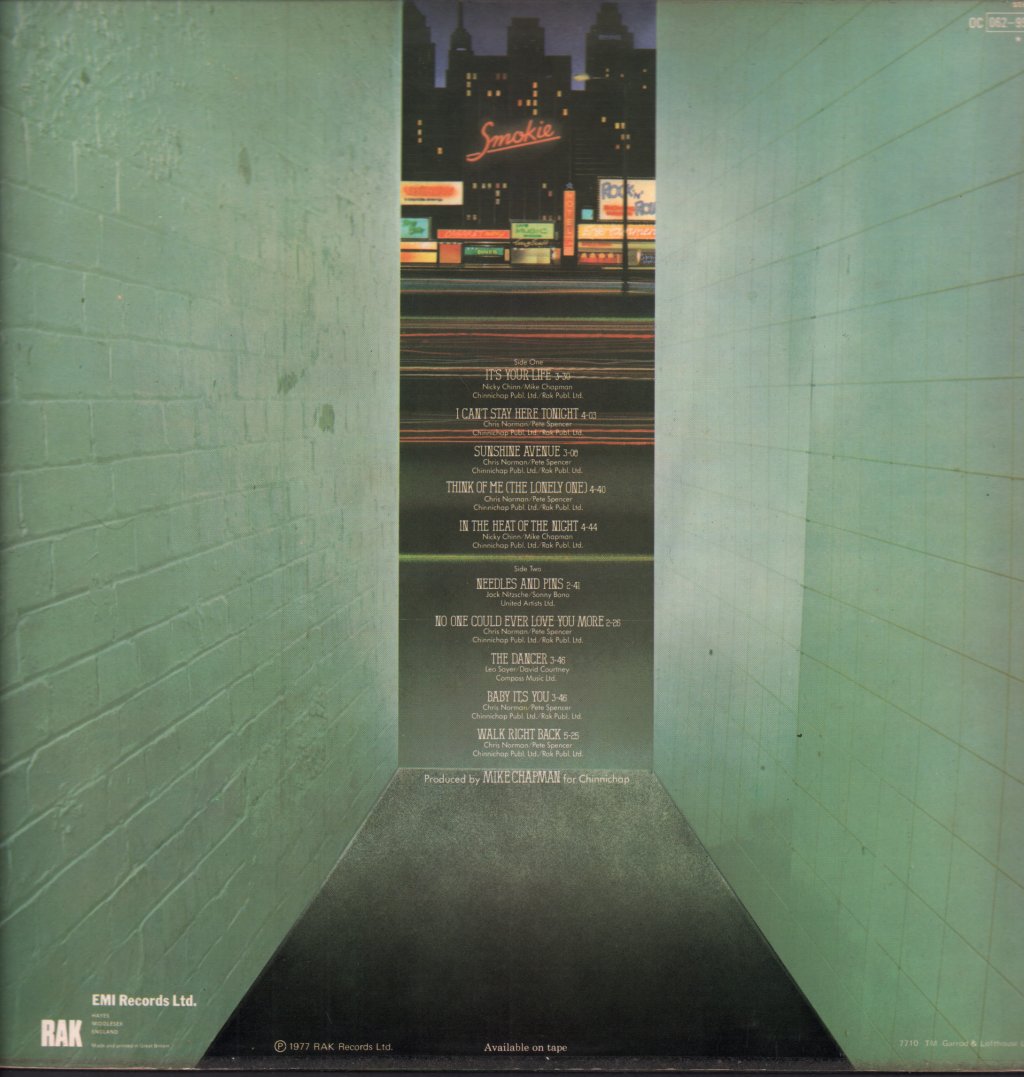 Smokie - Bright Lights And Back Alleys - Lp