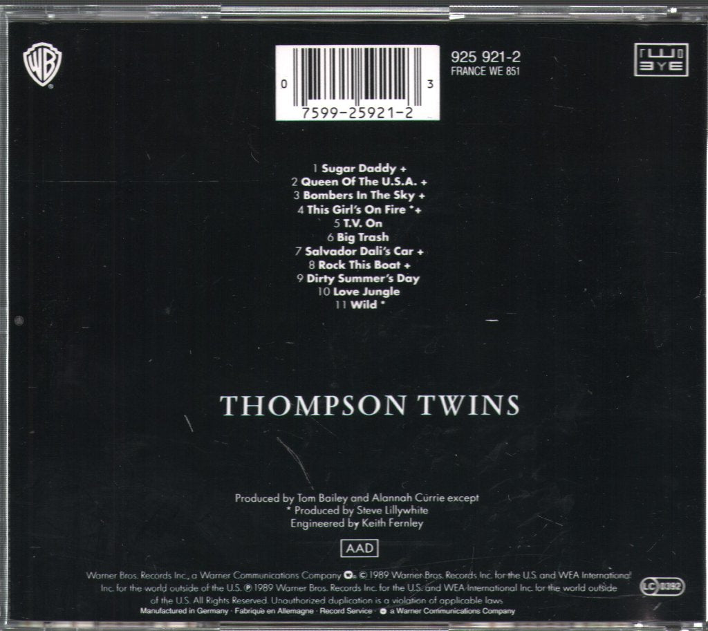 Thompson Twins - Big Trash - Cd