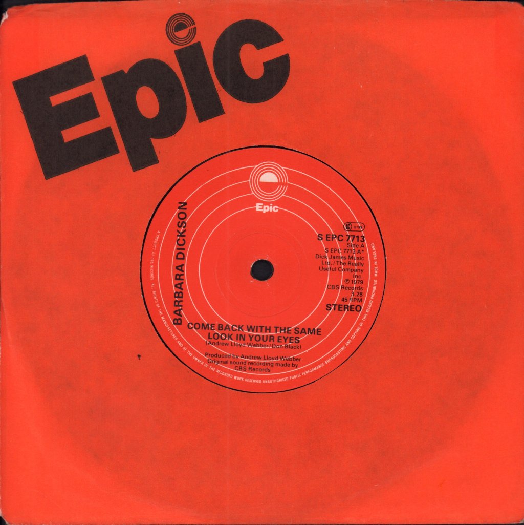 Barbara Dickson - Come Back With The Same Look In Your Eyes - 7 Inch
