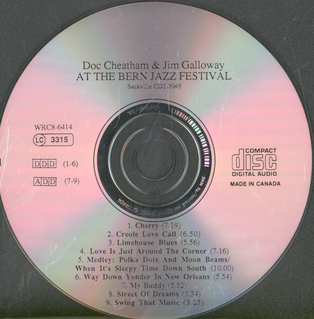 Doc Cheatham, Jim Galloway - At The Bern Jazz Festival - Cd