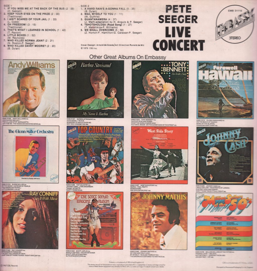 Pete Seeger - Live Concert - Lp