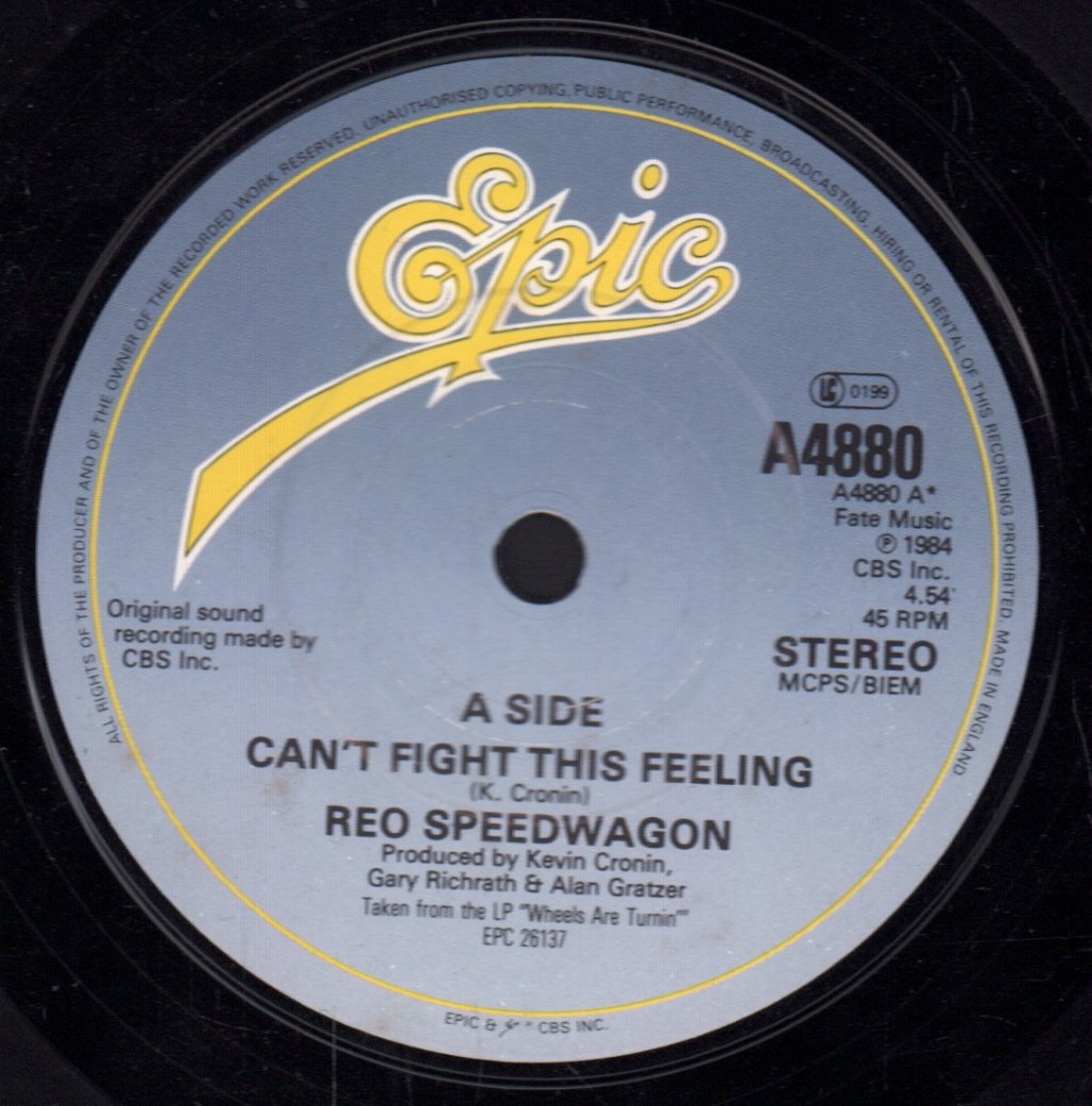 REO Speedwagon - Can't Fight This Feeling - 7 Inch