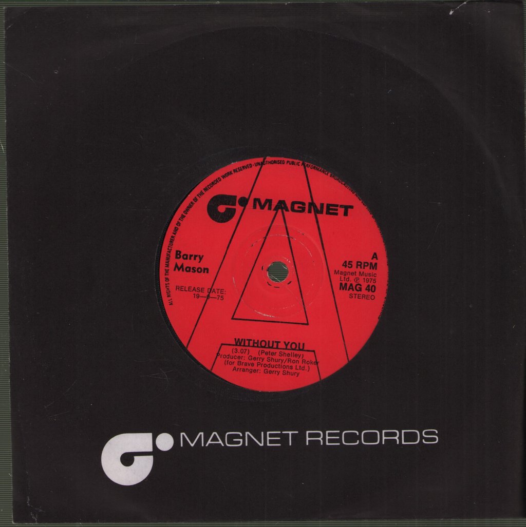 Barry Mason - Without You - 7 Inch