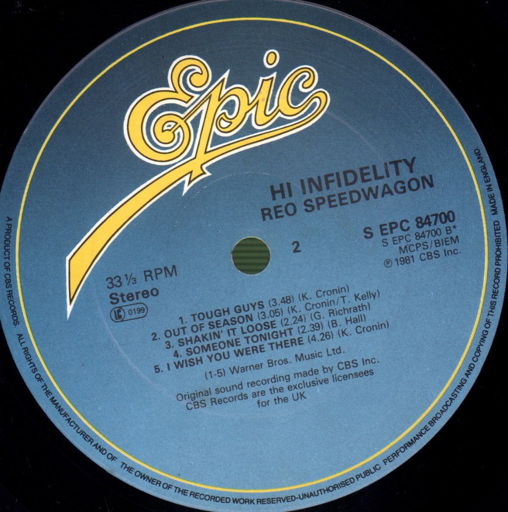 REO Speedwagon - Hi Infidelity - Lp