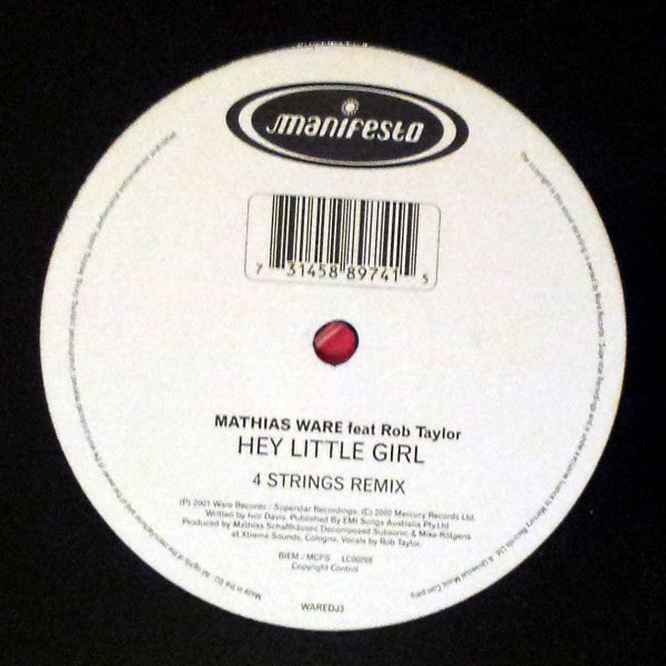 Mathias Ware - Hey Little Girl - 12 Inch