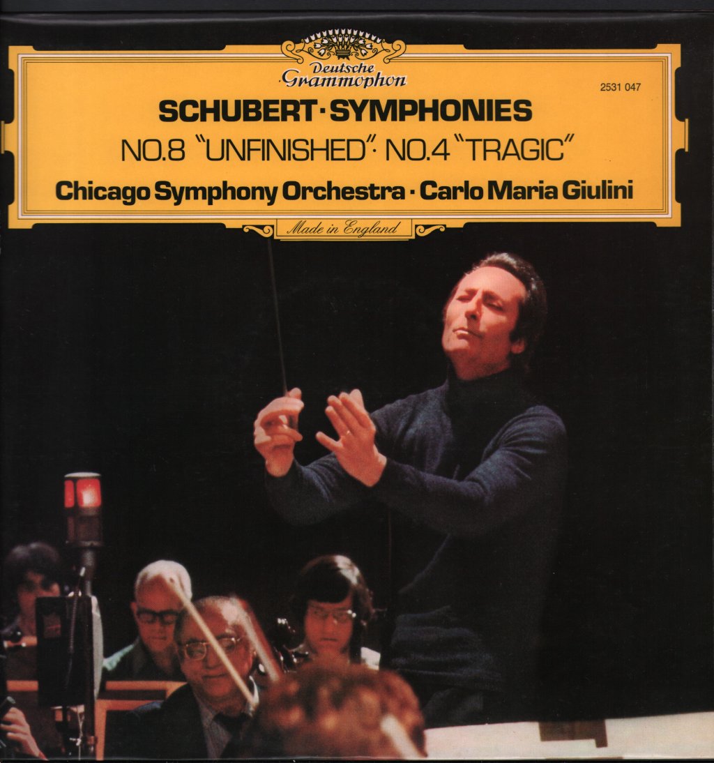 Carlo Maria Giulini / Chicago Symphony Orchestra - Schubert Symphonies No.8 Unfinished No.4 Tragic - Lp