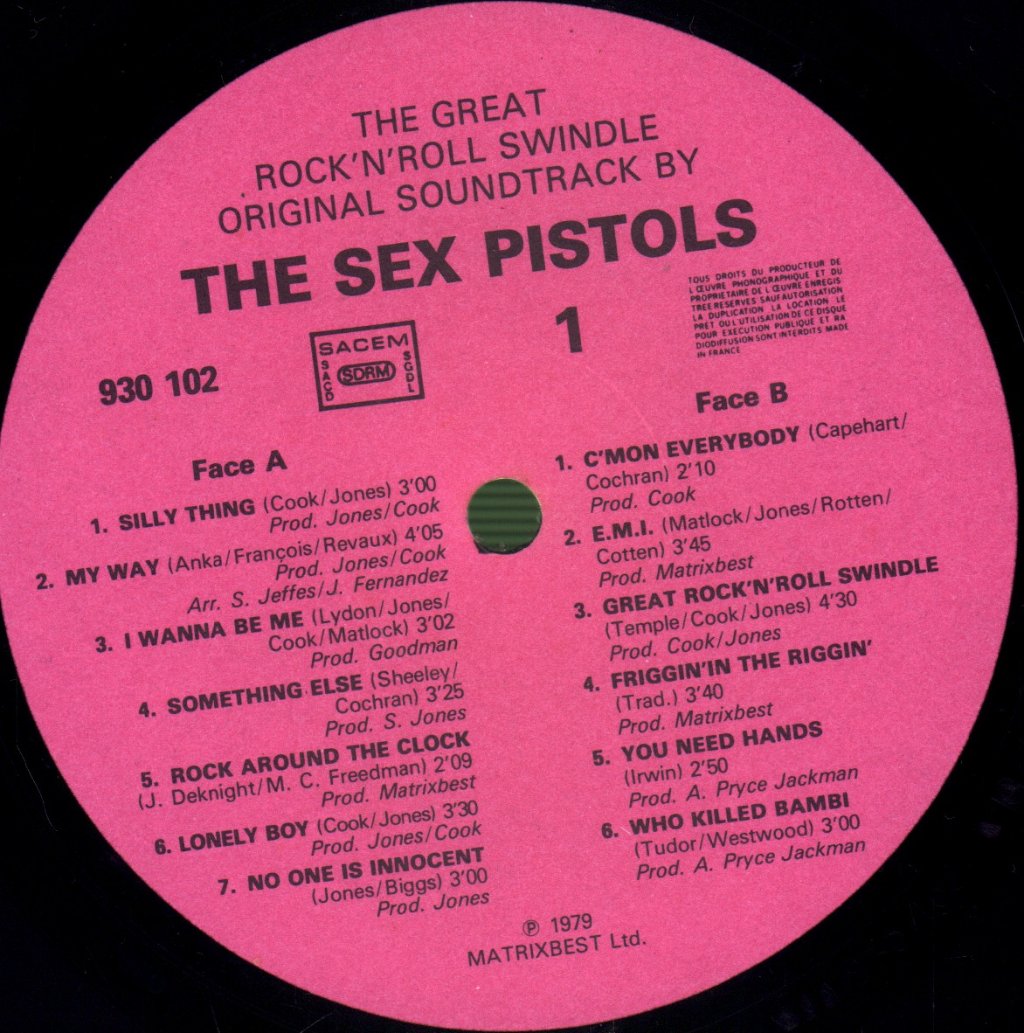 Sex Pistols - Great Rock 'N' Roll Swindle - Double Lp
