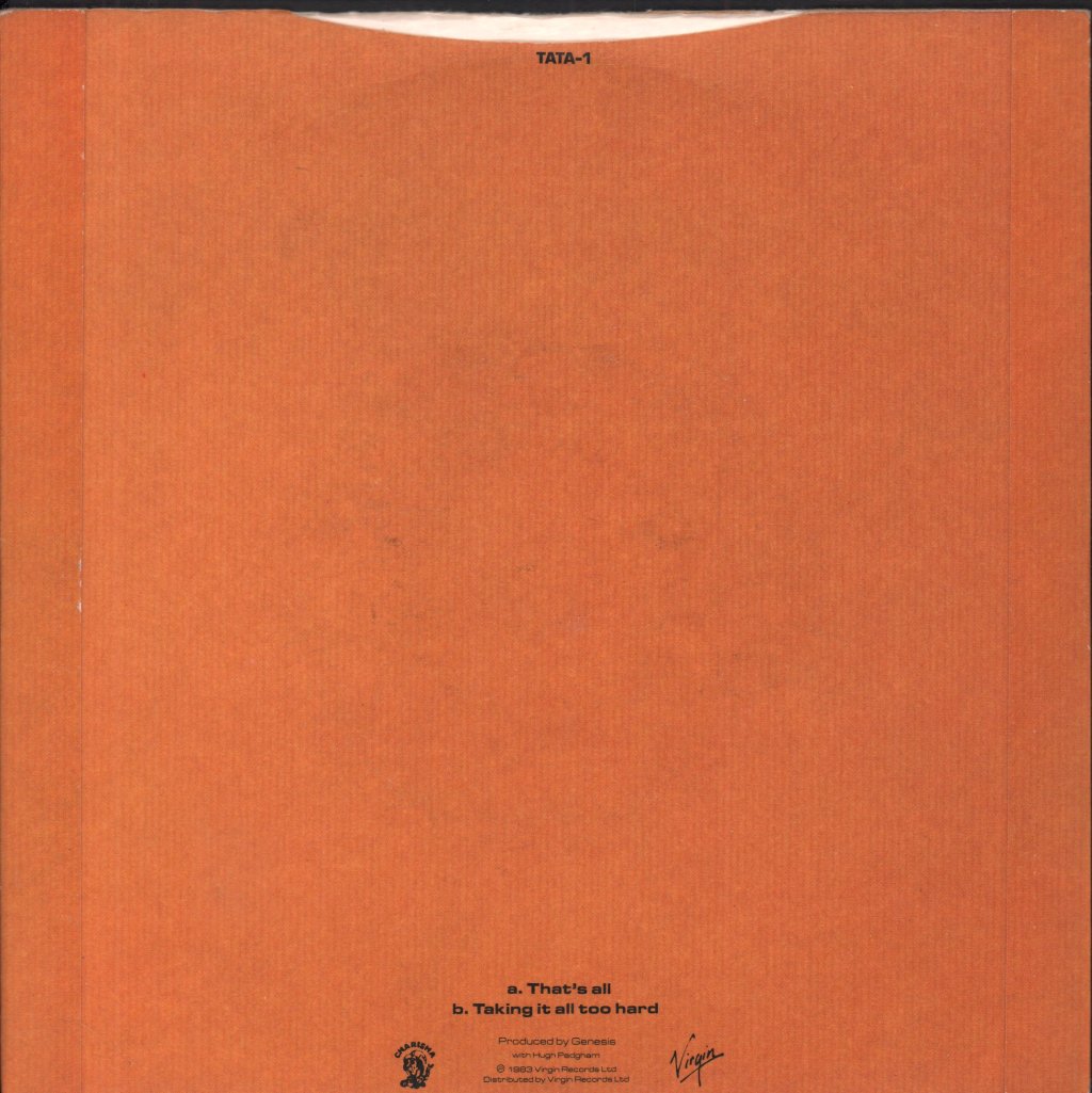 Genesis - That's All - 7 Inch