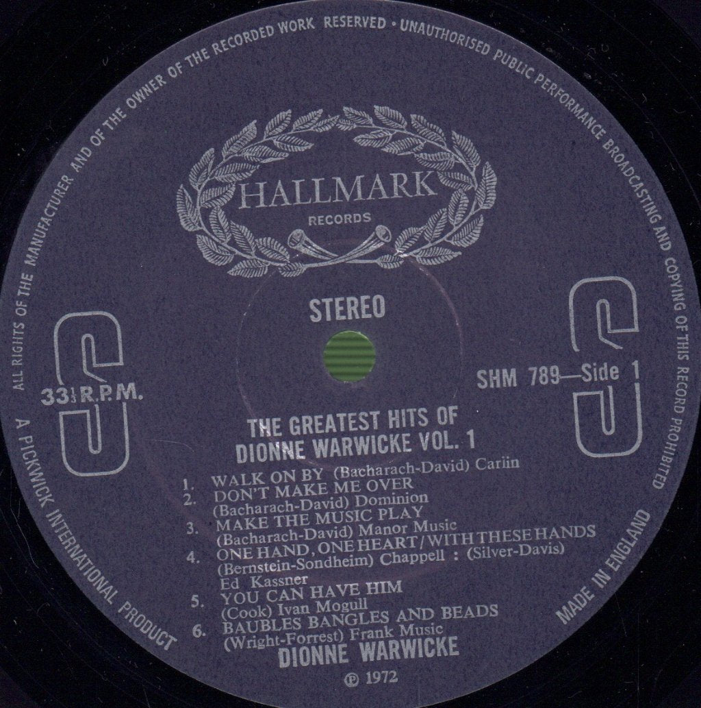 Dionne Warwick - Greatest Hits Of Vol 1 - Lp