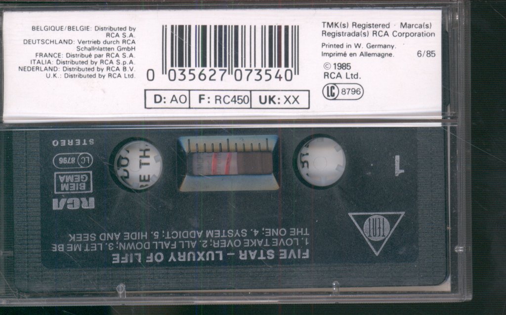 Five Star - Luxury Of Life - Cassette