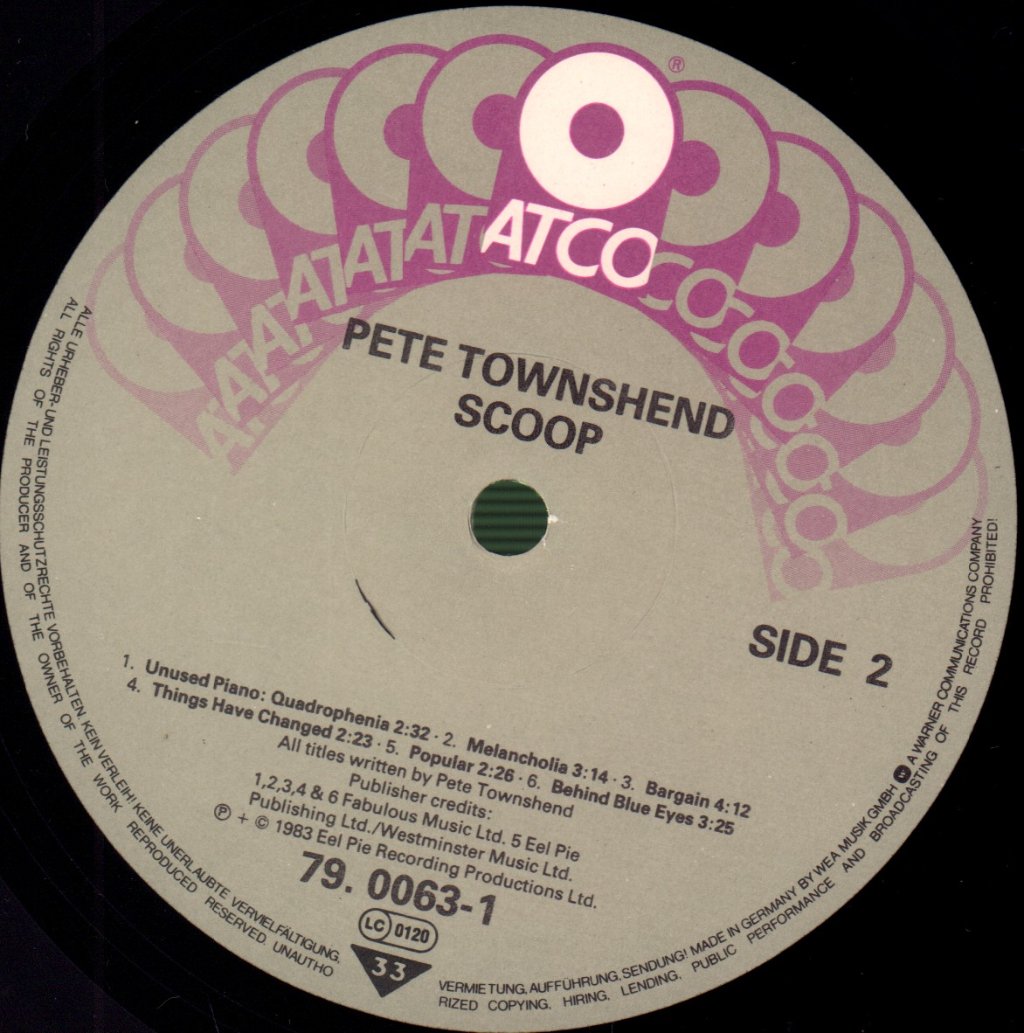 Pete Townshend - Scoop - Double Lp