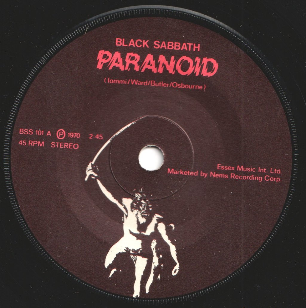Black Sabbath - Paranoid - 7 Inch