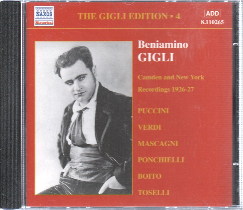 Beniamino Gigli - Gigli Edition No.4 : Camden And New York Recordings 1926-27 - Cd