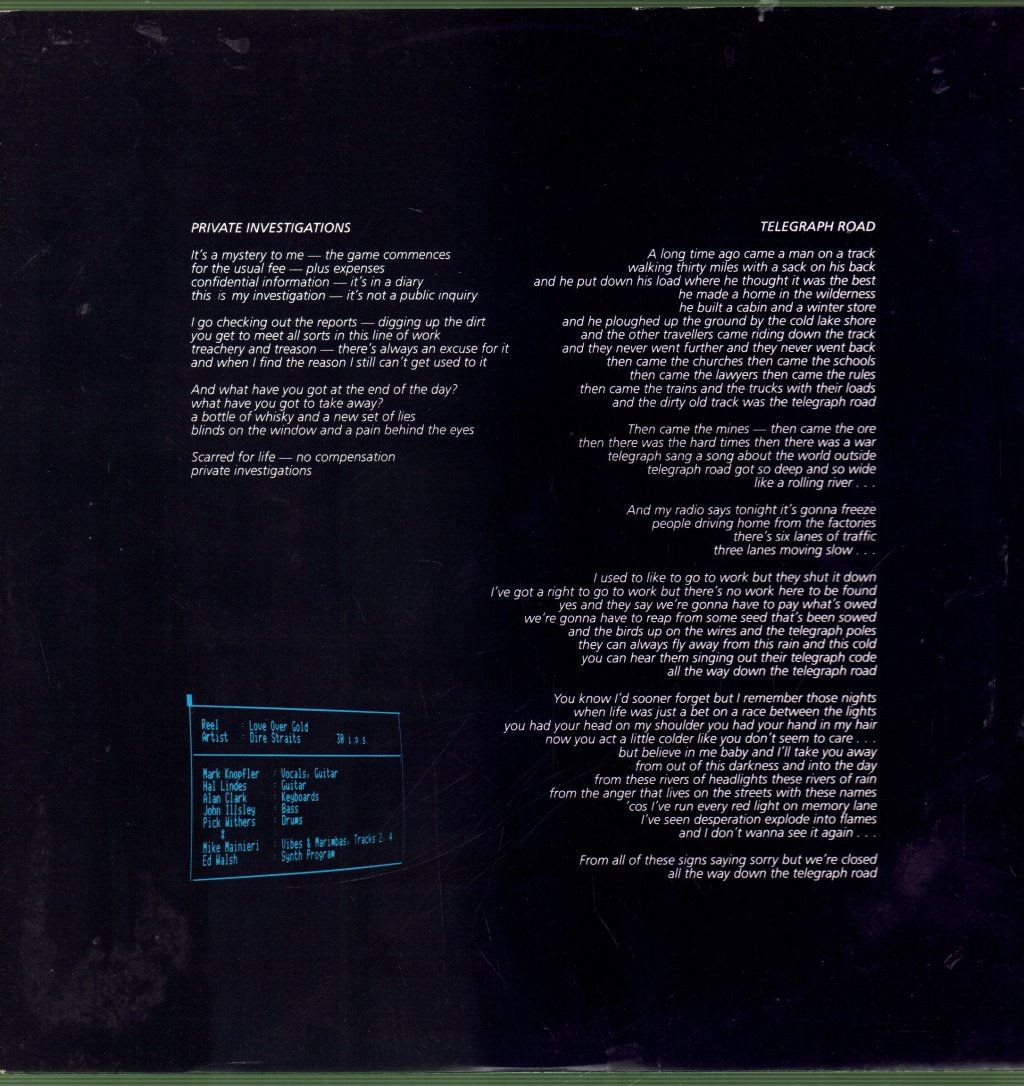 Dire Straits - Love Over Gold - Lp