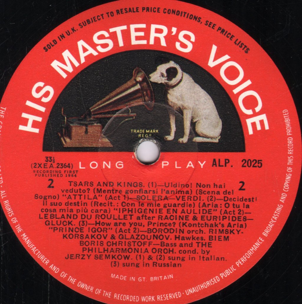 Boris Christoff - Tsars & Kings - Lp