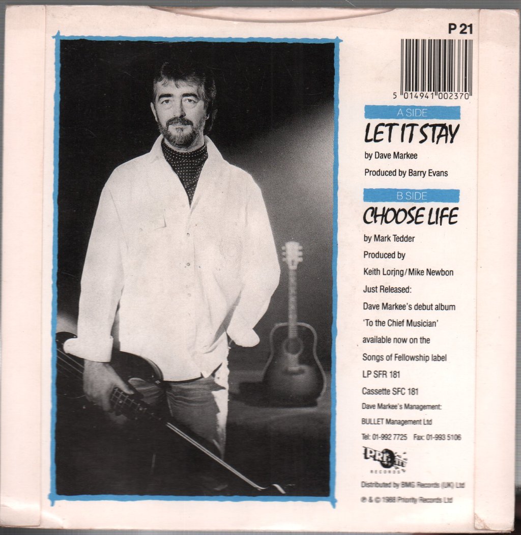 Dave Markee - Let It Stay - 7 Inch