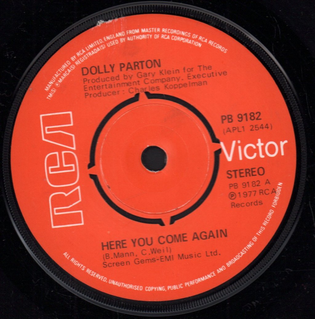 Dolly Parton - Here You Come Again - 7 Inch