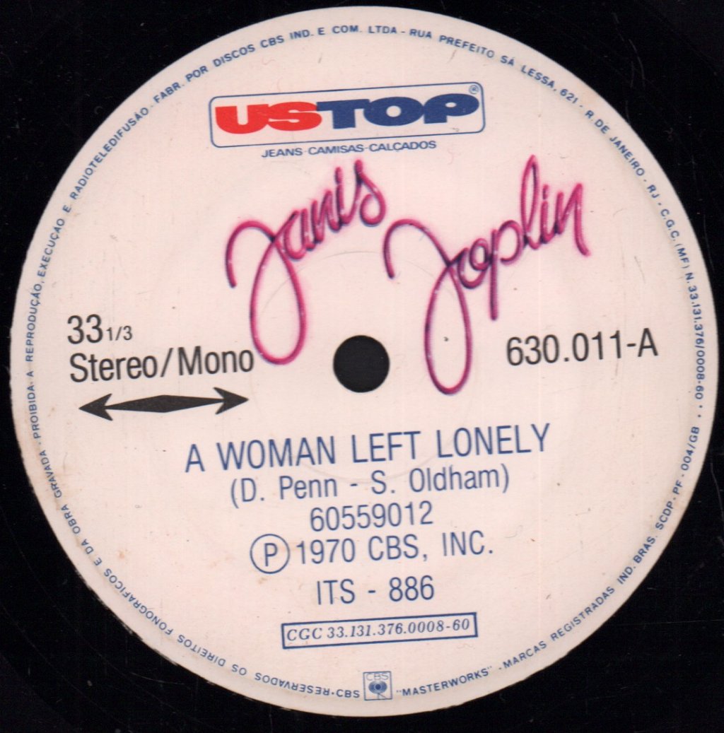 Janis Joplin - A Woman Left Alone - 7 Inch
