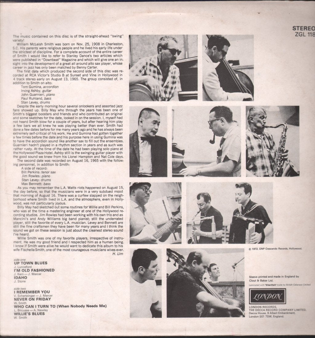 Willie Smith - Alto Saxophonist Supreme - Lp