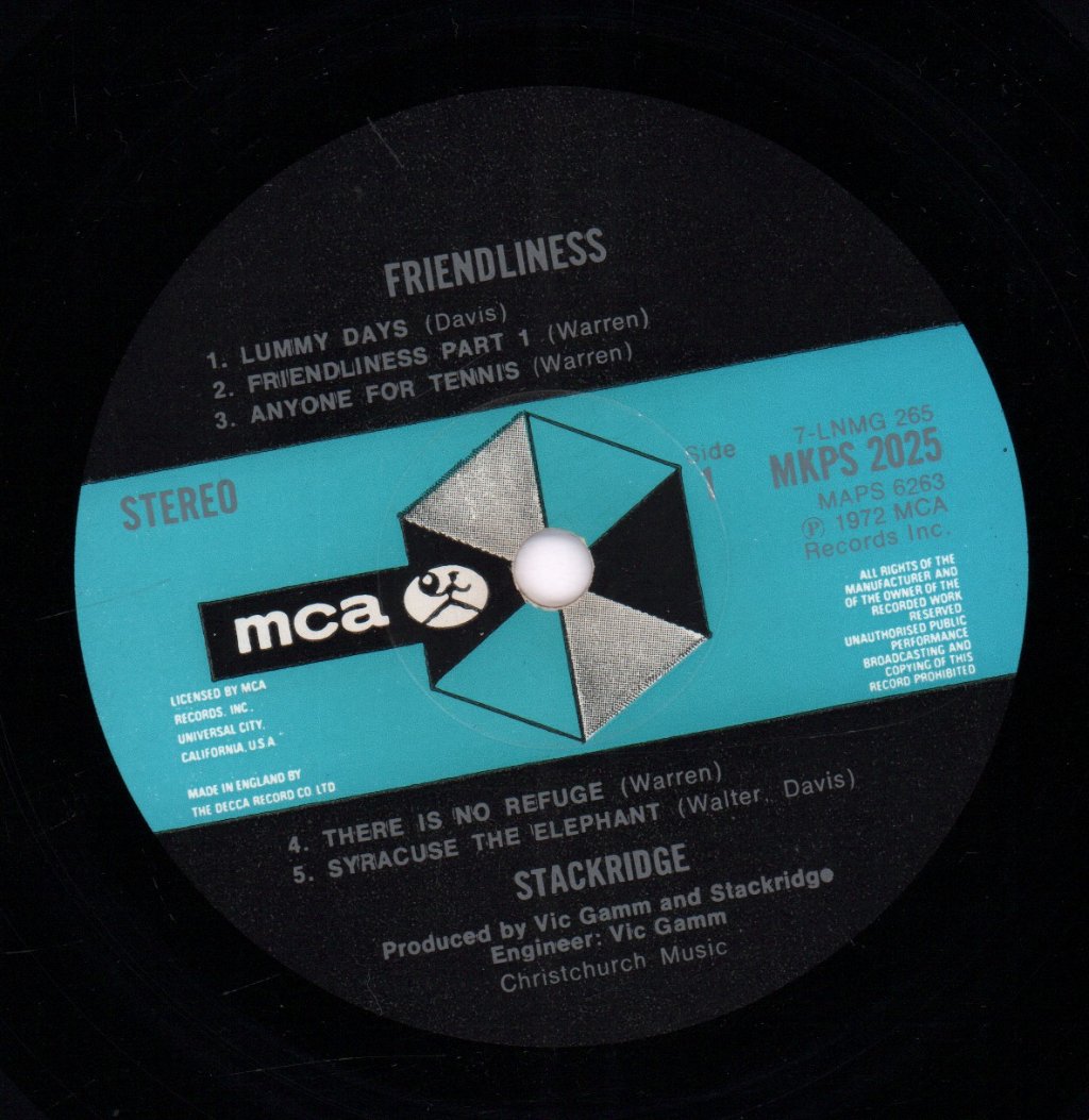Stackridge - Friendliness - Lp