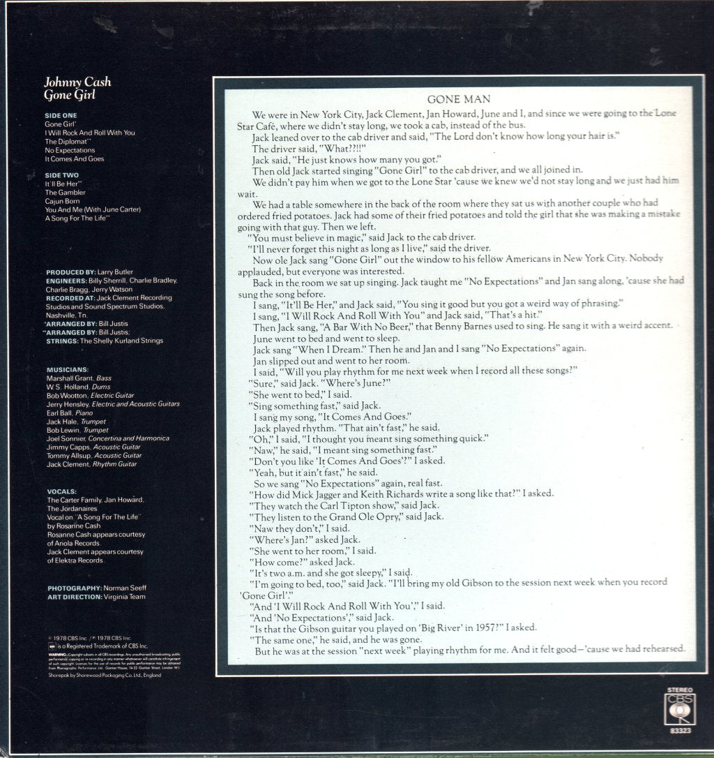 Johnny Cash - Gone Girl - Lp