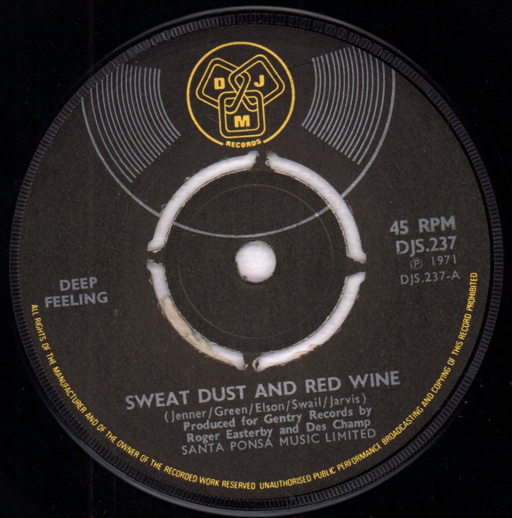 Deep Feeling - Sweat Dust And Red Wine - 7 Inch