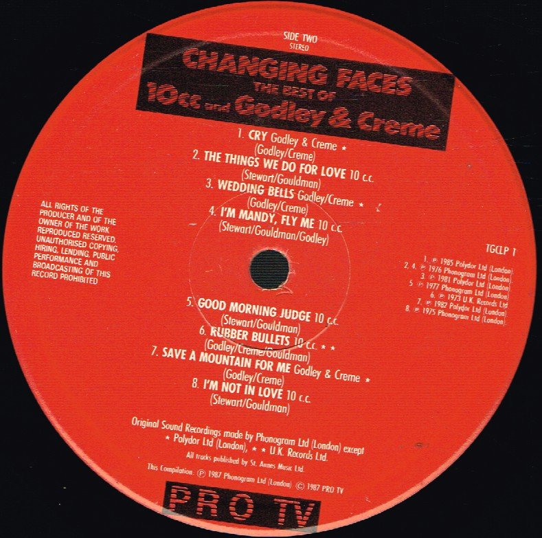 10Cc And Godley And Creme - Changing Faces - Lp