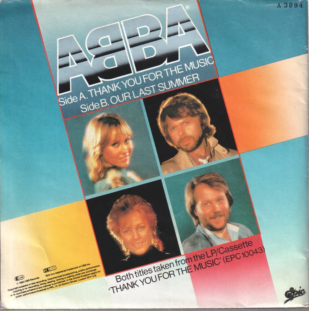 ABBA - Thank You For The Music - 7 Inch