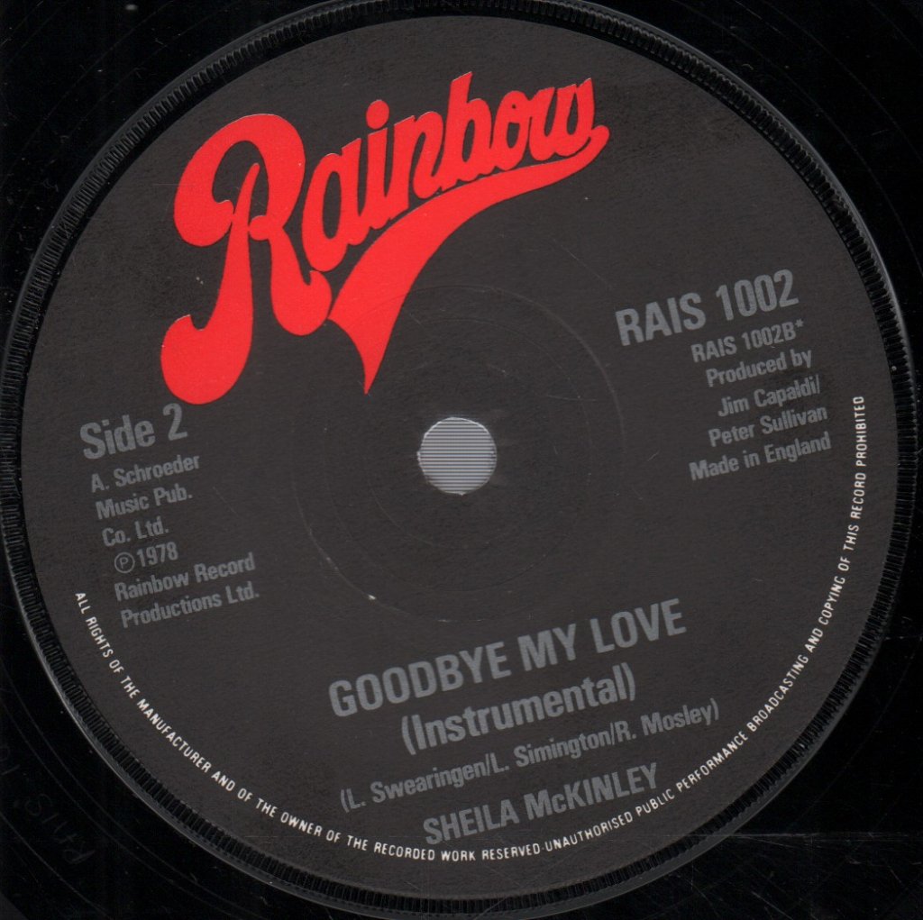 Sheila Mckinley - Goodbye My Love - 7 Inch