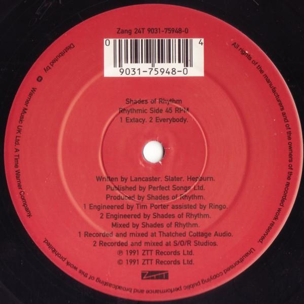 Shades Of Rhythm - Extacy EP - 12 Inch