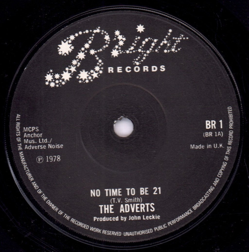 Adverts - No Time To Be 21 - 7 Inch