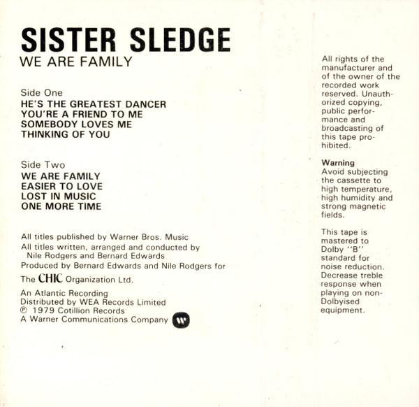 Sister Sledge - We Are Family - Cassette
