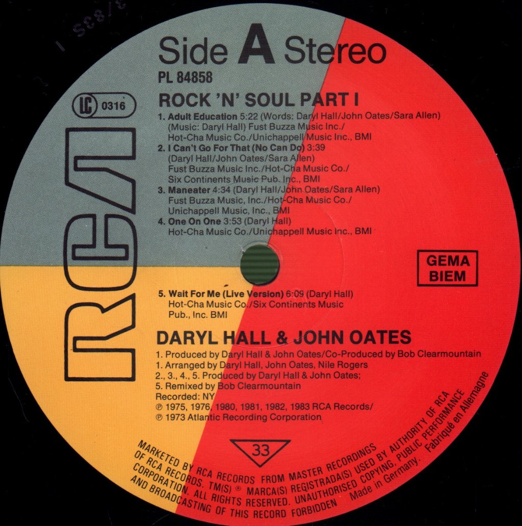 Hall And Oates - Rock N Soul Part 1 (Best Of) - Lp