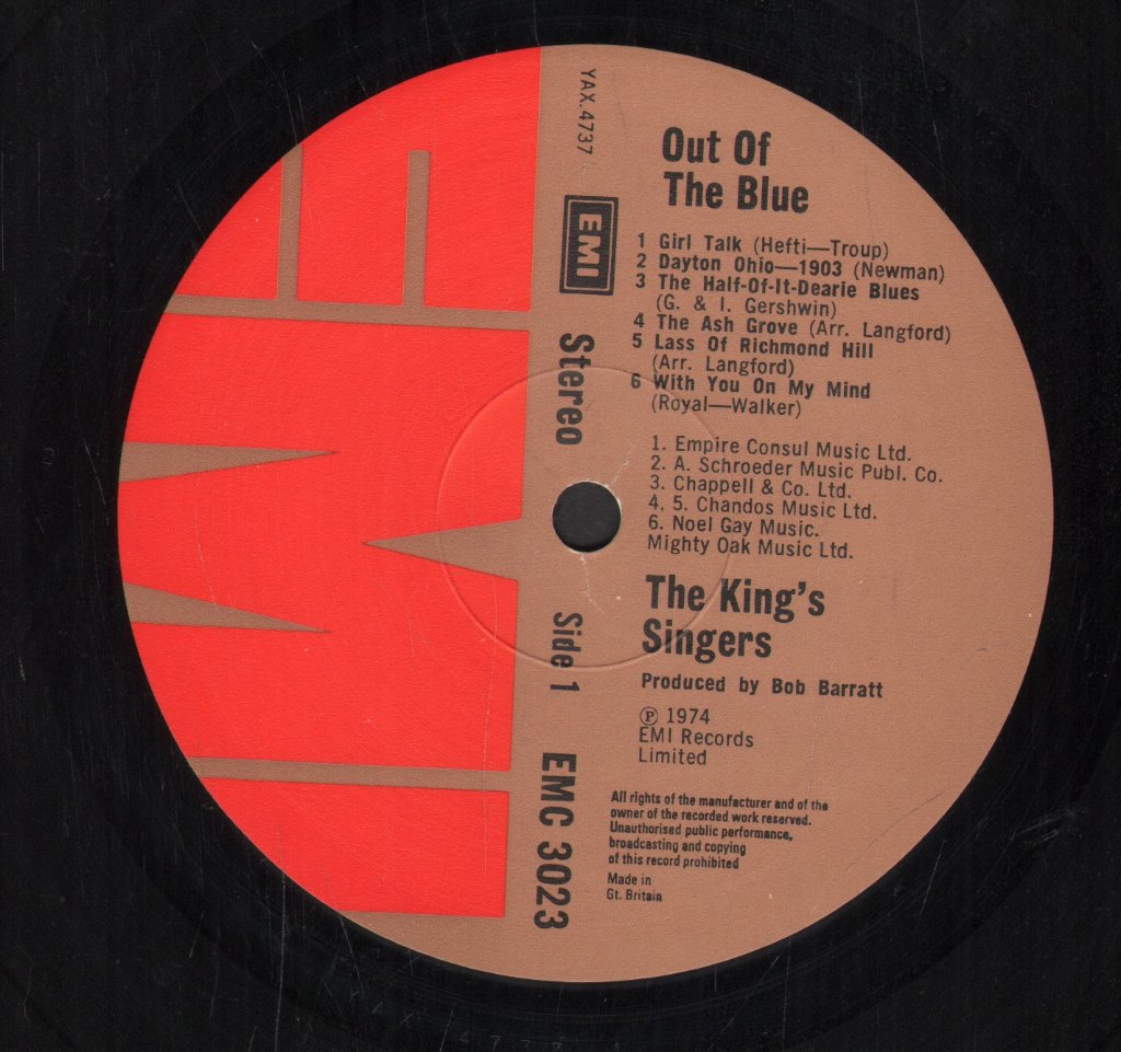 Kings Singers - Out Of The Blue - Lp