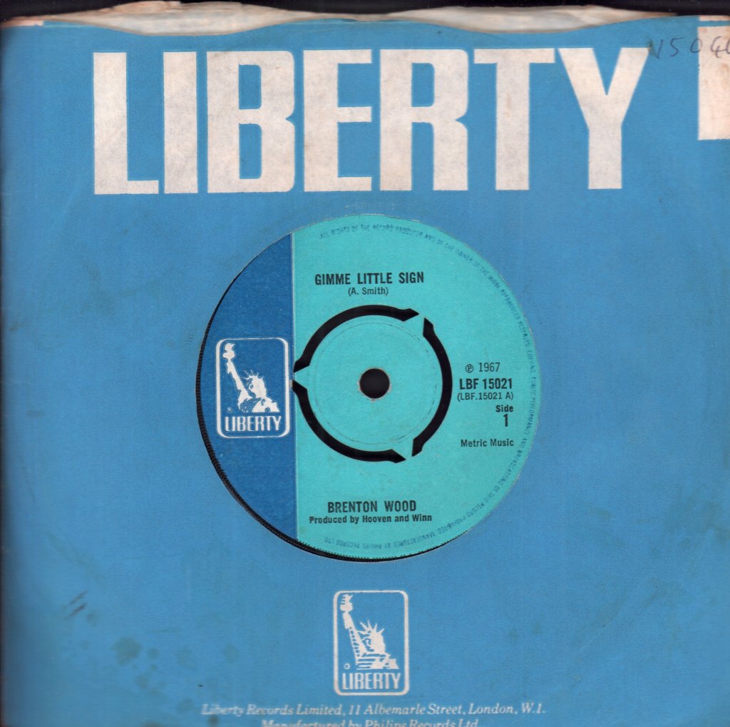 Brenton Wood - Gimme Little Sign - 7 Inch