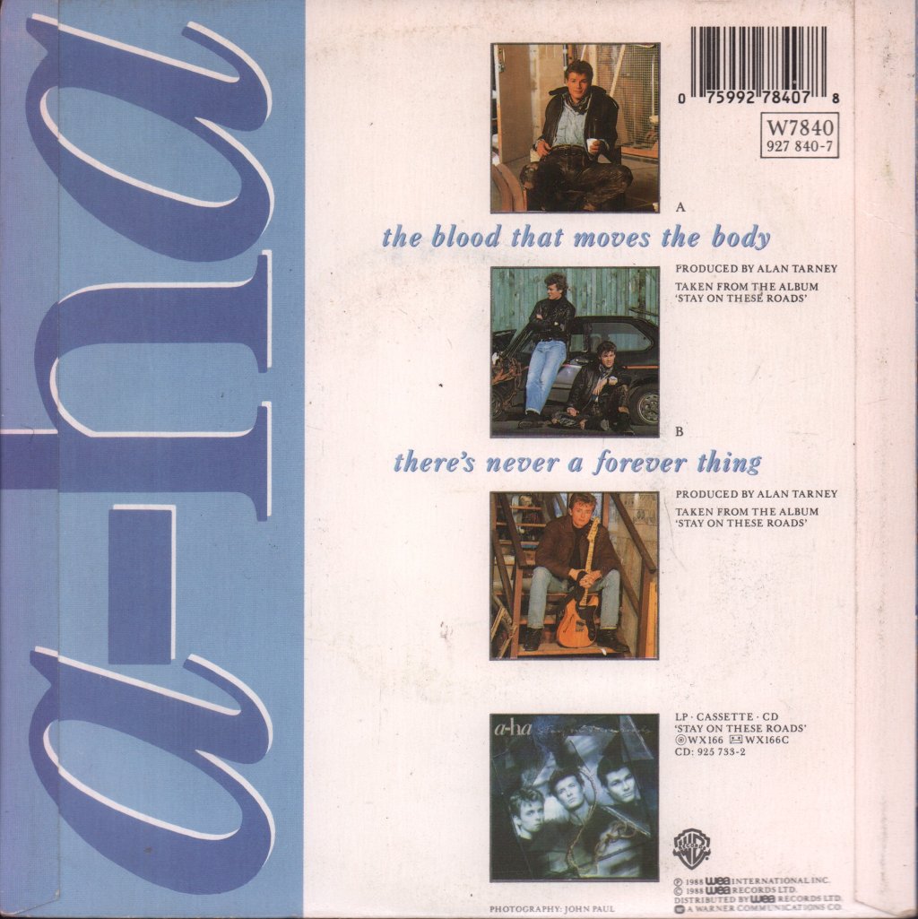 A-Ha - Blood That Moves The Body - 7 Inch