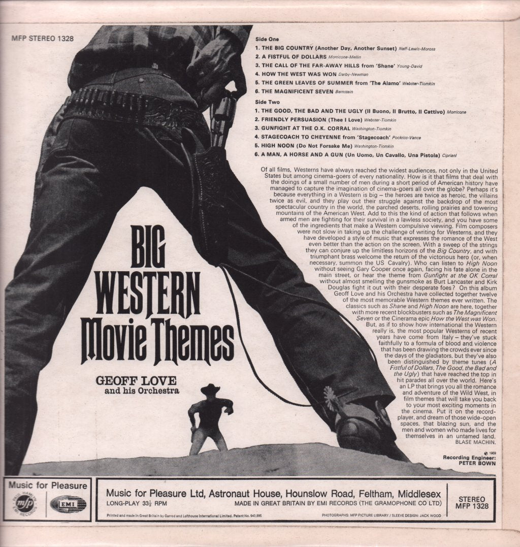 Geoff Love And His Orchestra - Big Western Movie Themes - Lp