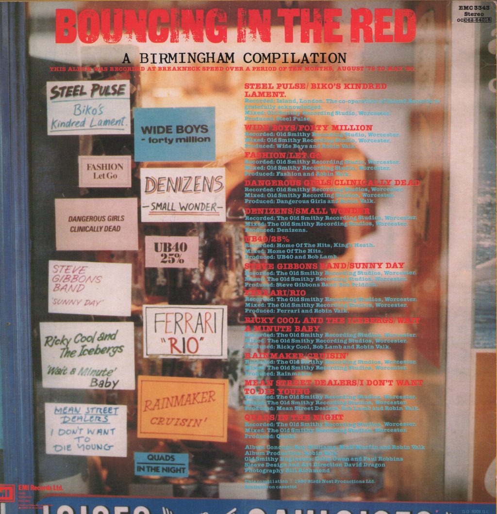 Various Artists - Bouncing In The Red - A Birmingham Compilation - Lp