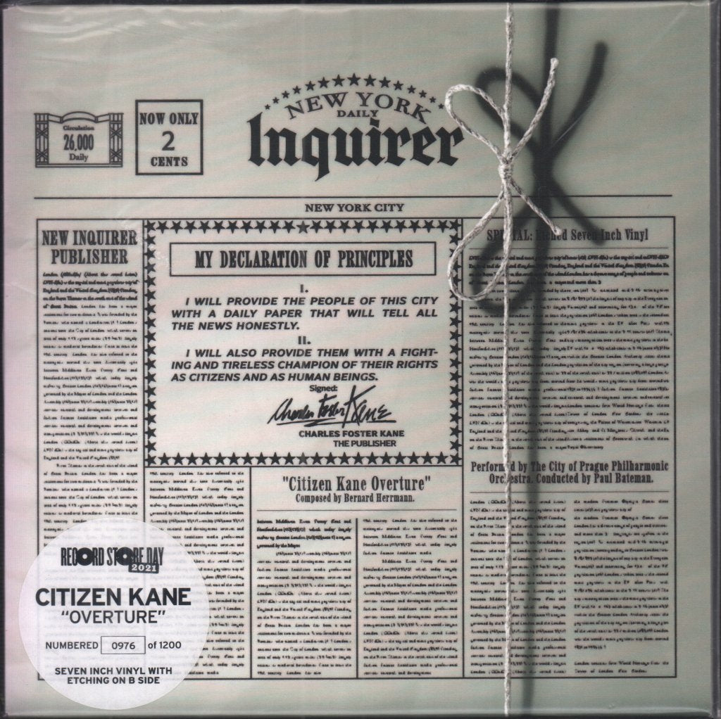 City Of Prague Philharmonic Orchestra - Citizen Kane "Overture" - 7 Inch