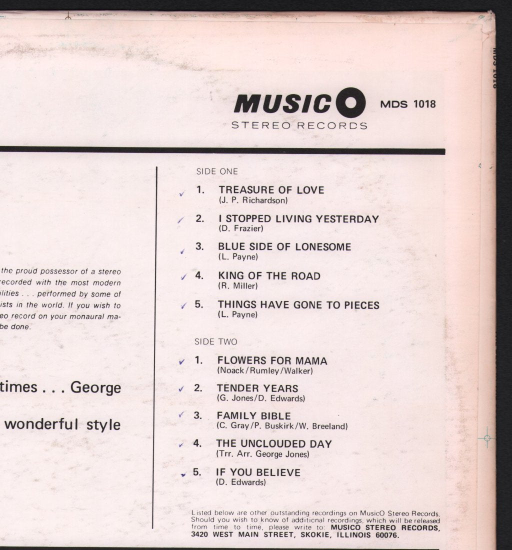 George Jones - Best In The Country - Lp