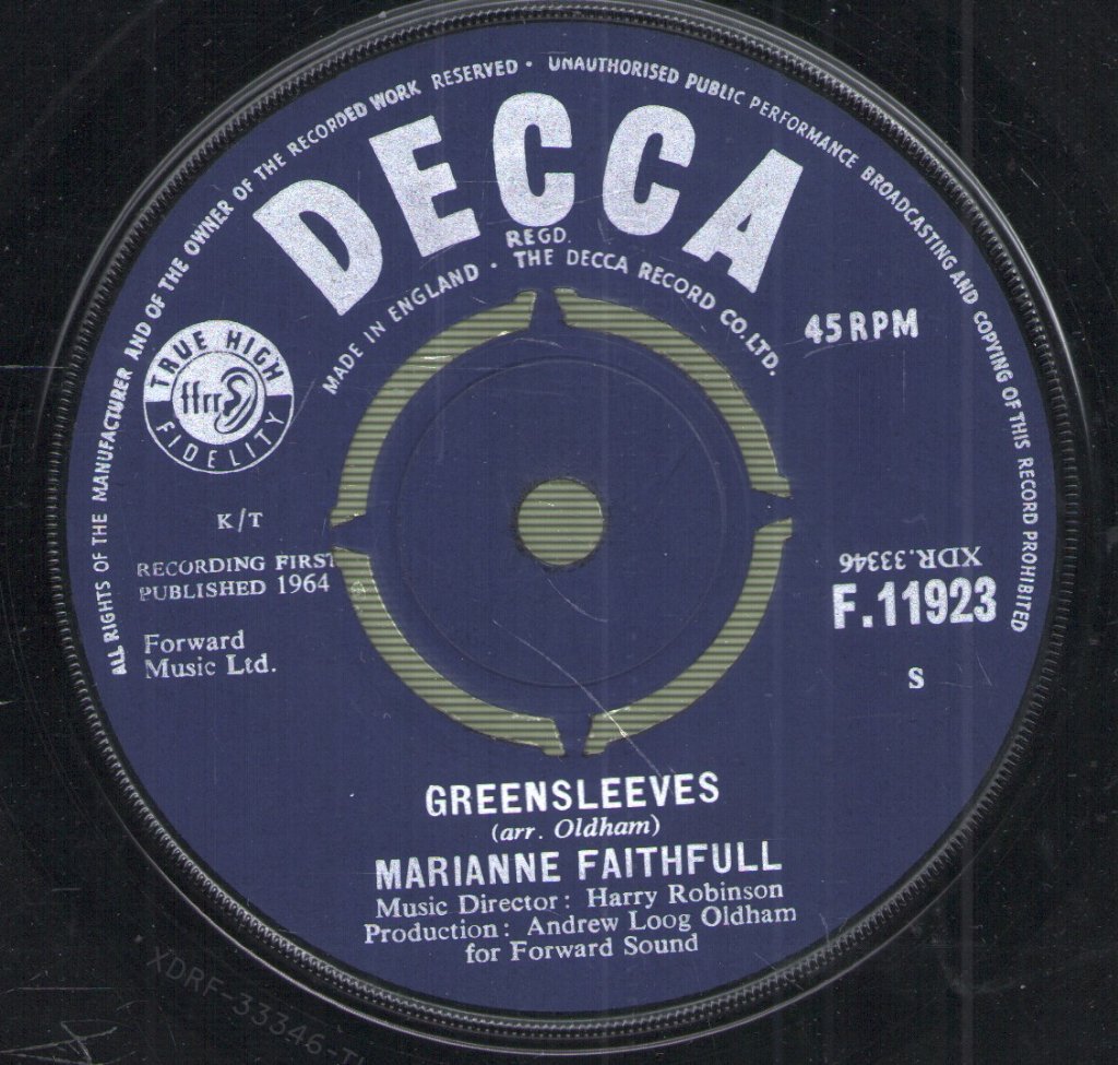 Marianne Faithfull - As Tears Go By - 7 Inch