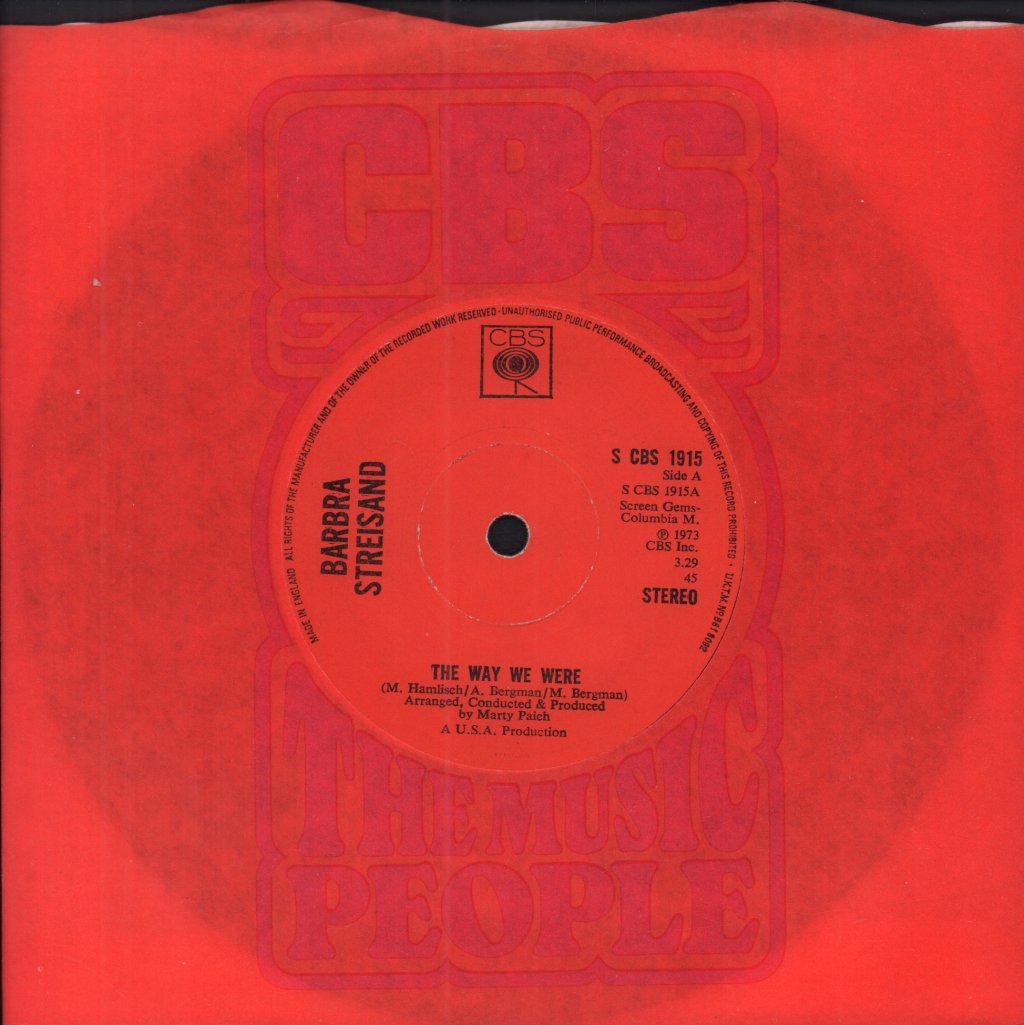 Barbra Streisand - Way We Were - 7 Inch