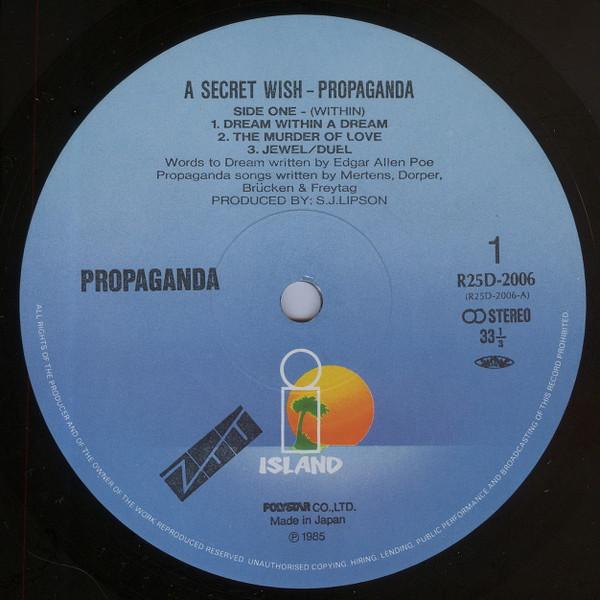 Propaganda - A Secret Wish - Lp