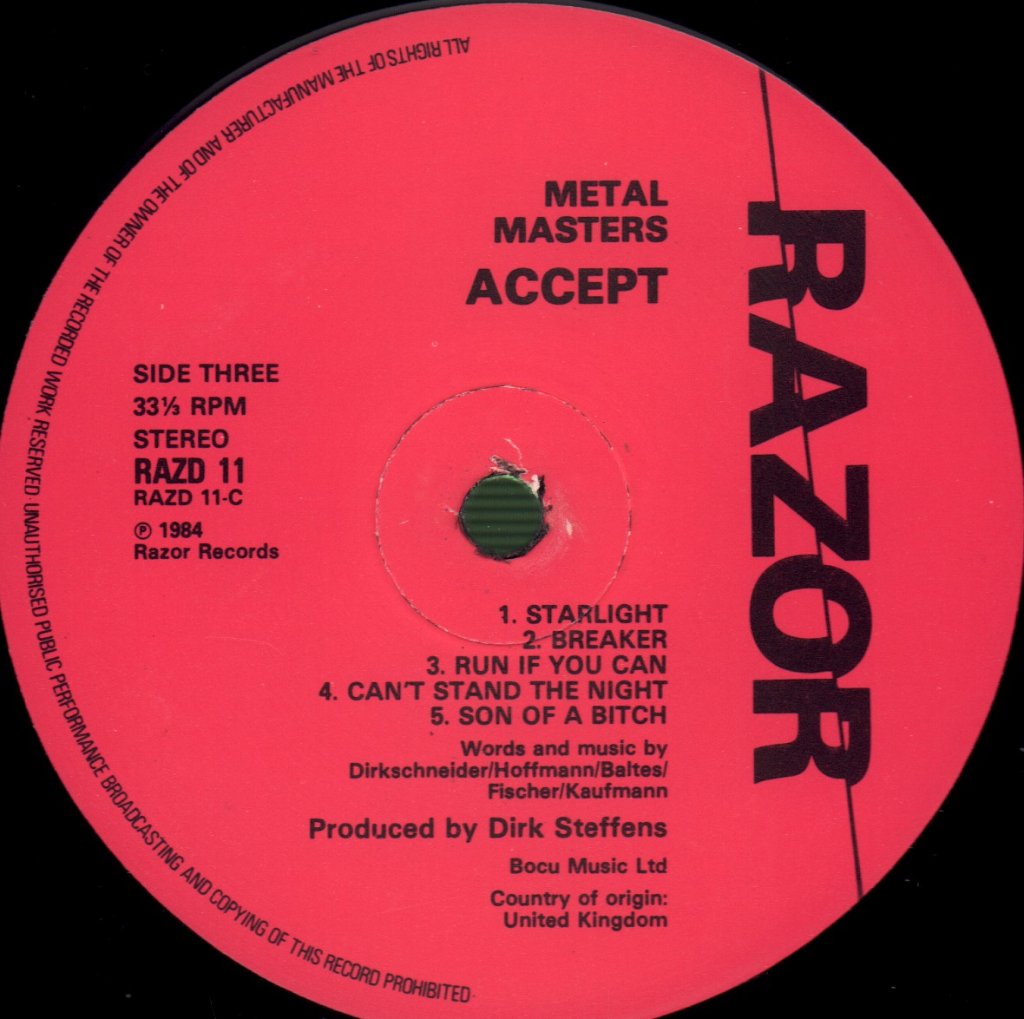 Accept - Metal Masters - Double Lp