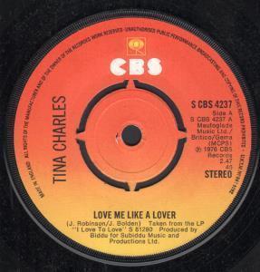 Tina Charles - Love Me Like A Lover - 7 Inch